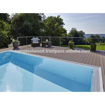 Hübsche WPC-Deckung für Pool-Deck, Garten etc